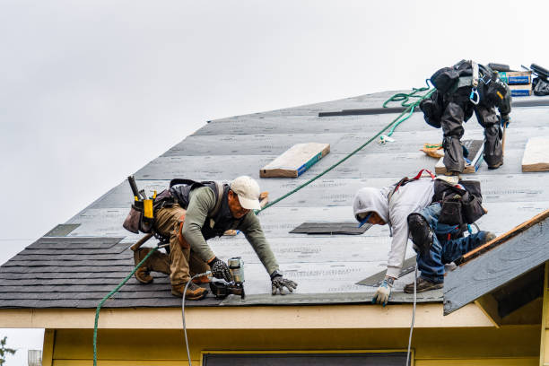 Professional Gutter Installation technician working in Hudson, PA
